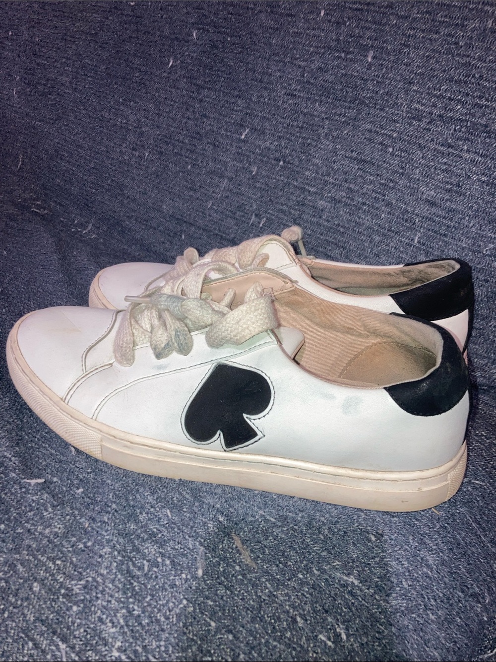 Kate Spade White and Black Women's Casual Lace-Up Sneakers